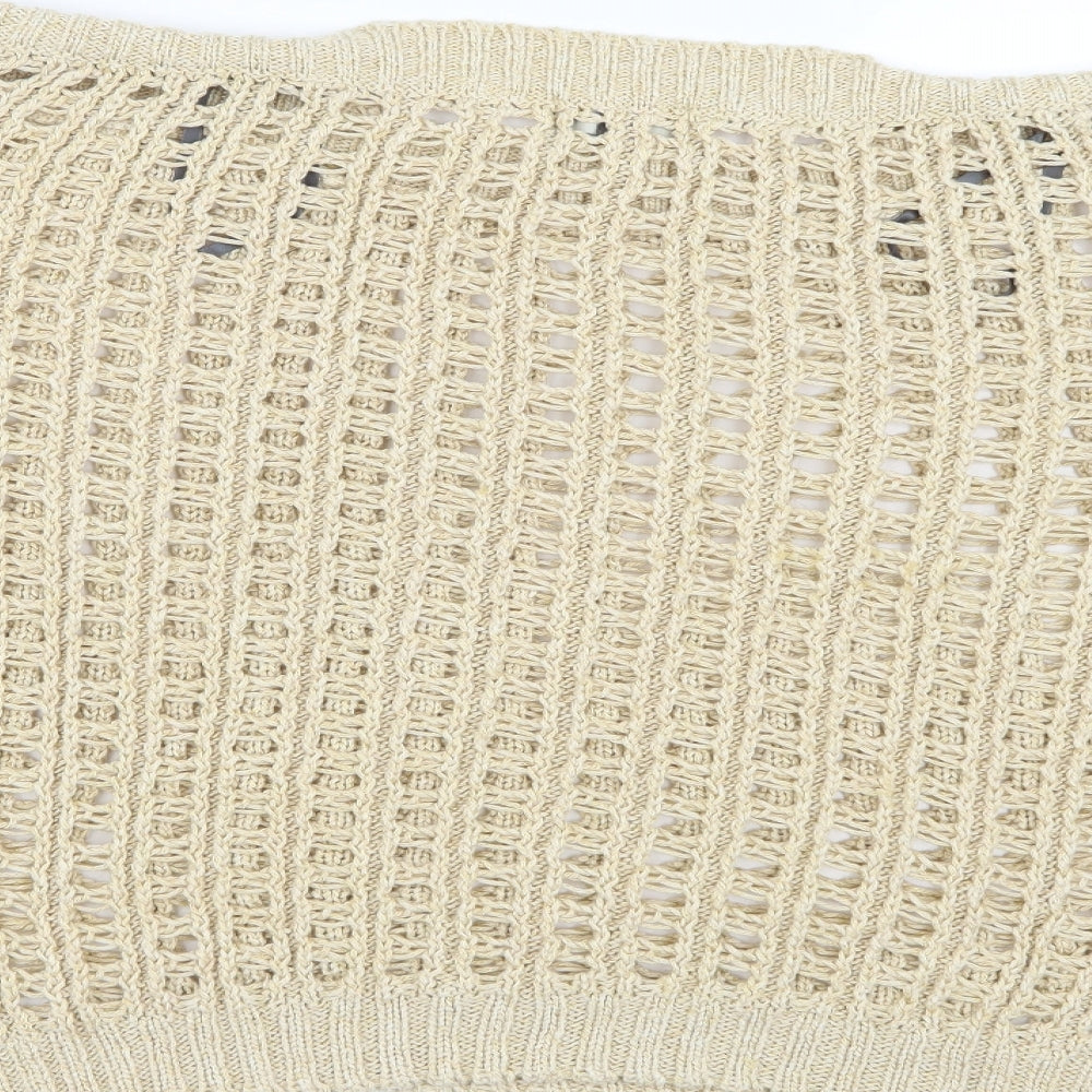 Brand and care label for Et Vous women’s beige knit jumper, size UK 16