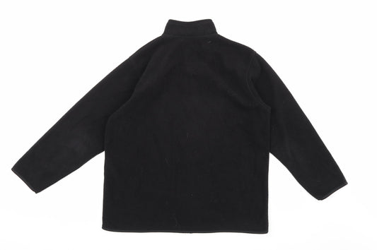 EWM Womens Black Fleece Jacket Size 14
