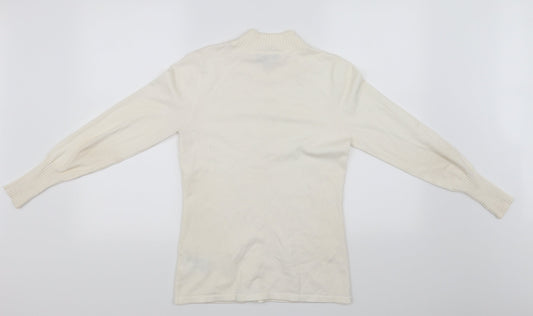 Marble Womens White Pullover Jumper Size 8