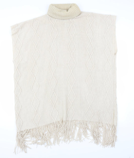 Time and Tru Womens Beige Tunic Jumper One Size