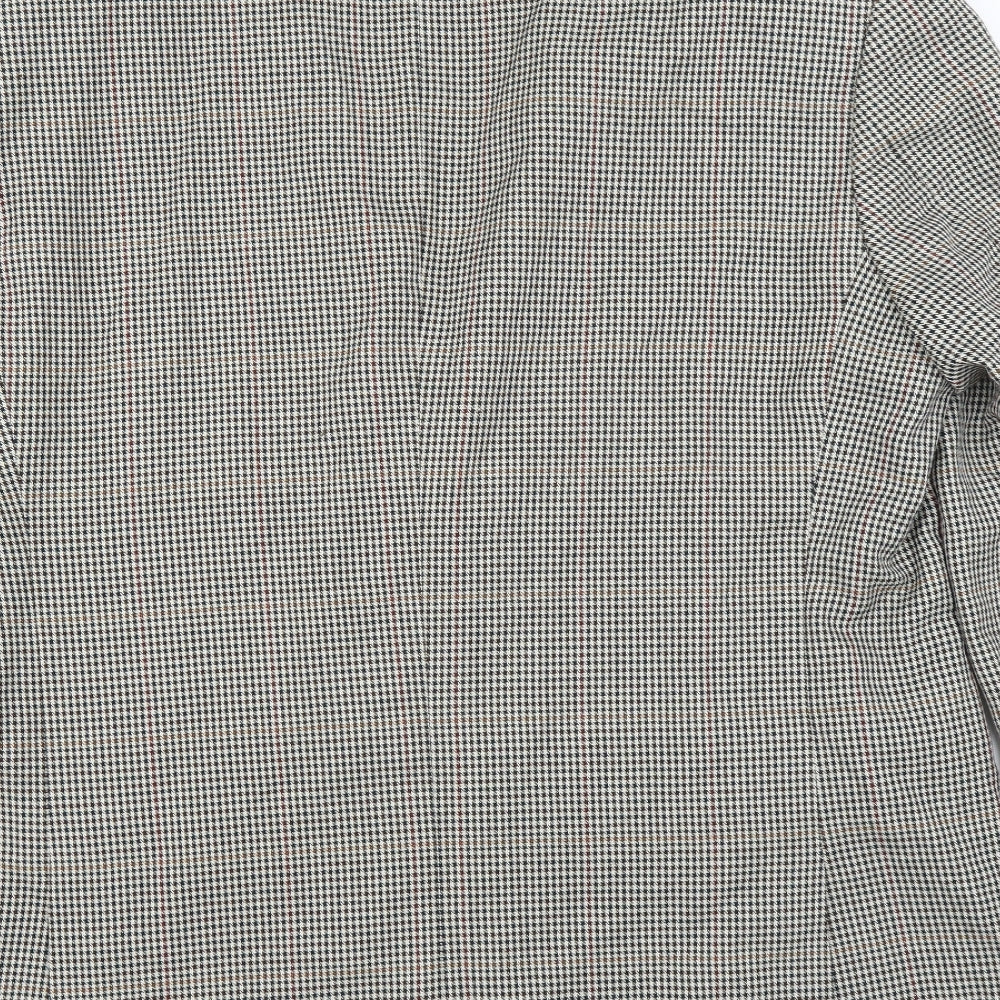 Brand and care label for Carabou men’s brown jacket suit jacket, size 42