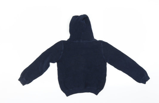 Paul Costelloe Boys Blue Pullover Hoodie Size 9-10 Years