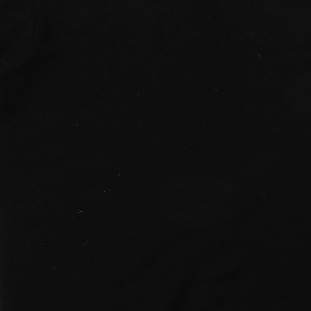 Brand and care label for Classics women’s black geometric jumper, size UK 12