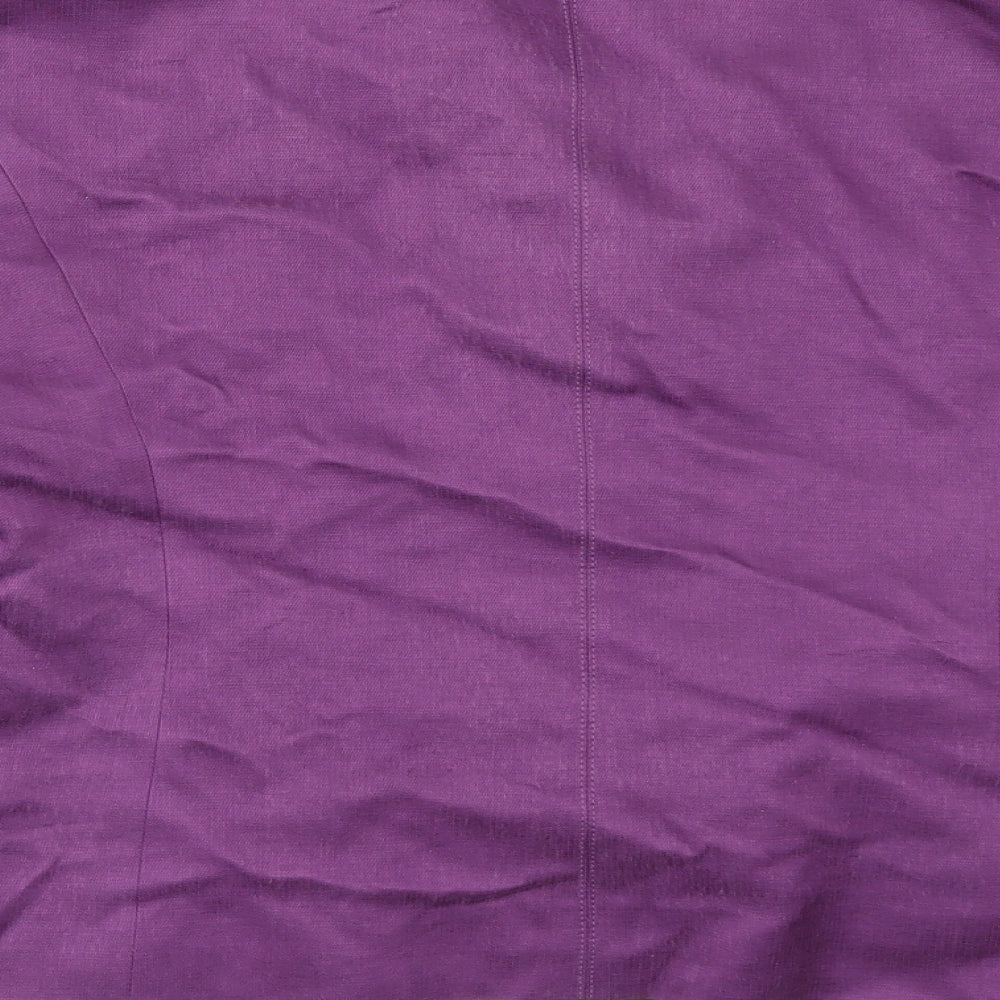 Preworn Womens Purple Jacket Suit Jacket Size 38
