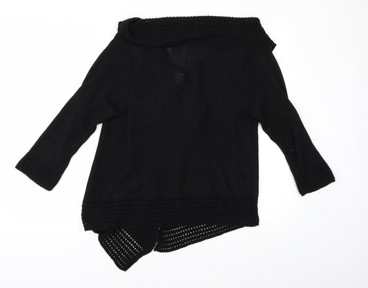 Soon Womens Black Cardigan Jumper Size M