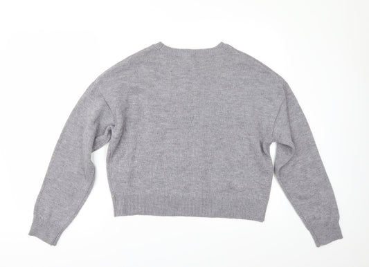 Divided by H&M Womens Grey Pullover Jumper Size M - CROPPED