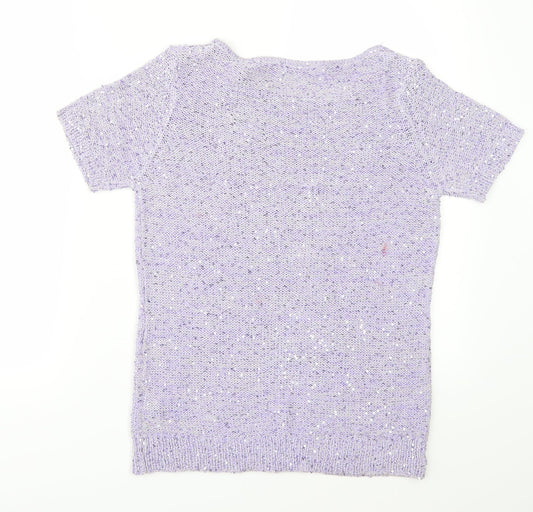 M&Co Womens Purple Pullover Jumper Size 10