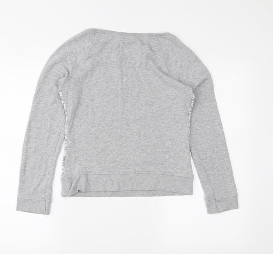 H&M Womens Grey Jersey Pullover Sweatshirt Size S