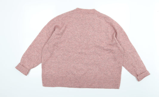 New Look Womens Red Knit Pullover Jumper Size M