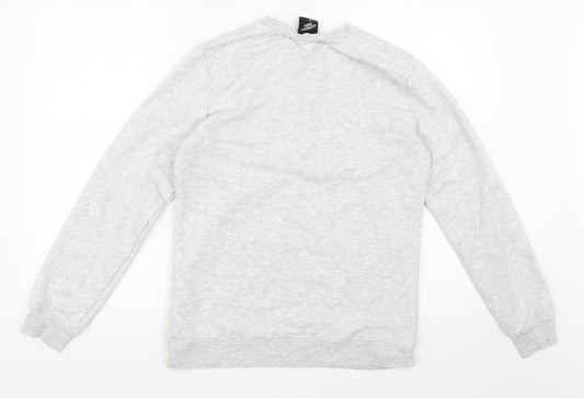 Illustrated People Womens Grey Pullover Sweatshirt Size S - Hero