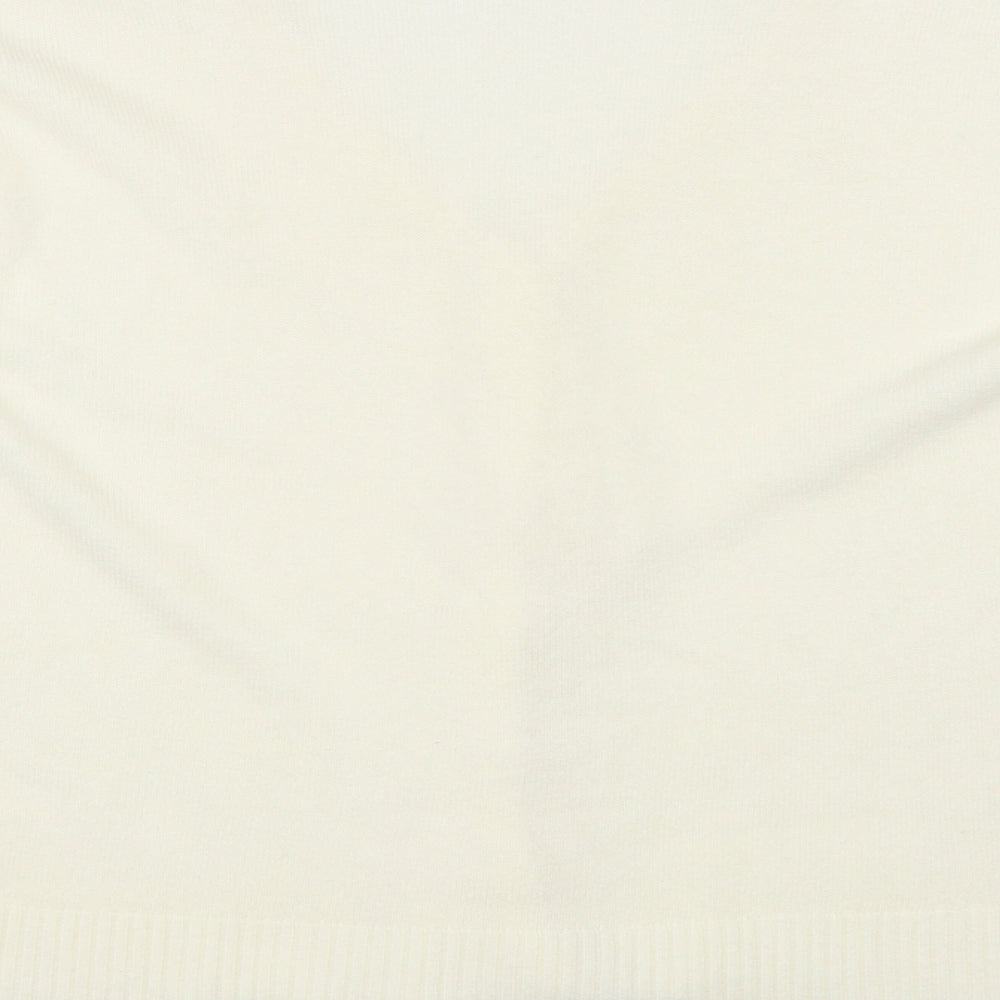 Brand and care label for Key West women’s ivory cardigan jumper, size UK 18