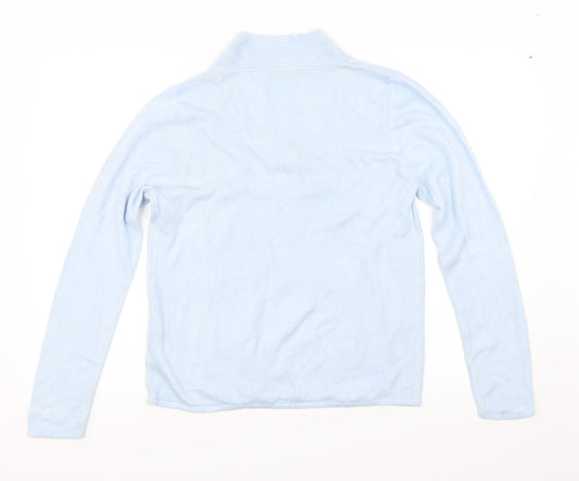 BM Womens Blue Pullover Jumper Size S