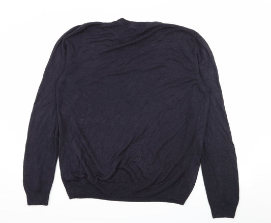 M&Co Womens Blue Knit Pullover Jumper Size XL