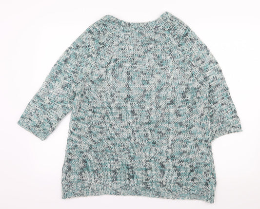 Bonmarché Womens Blue Knit Pullover Jumper Size M