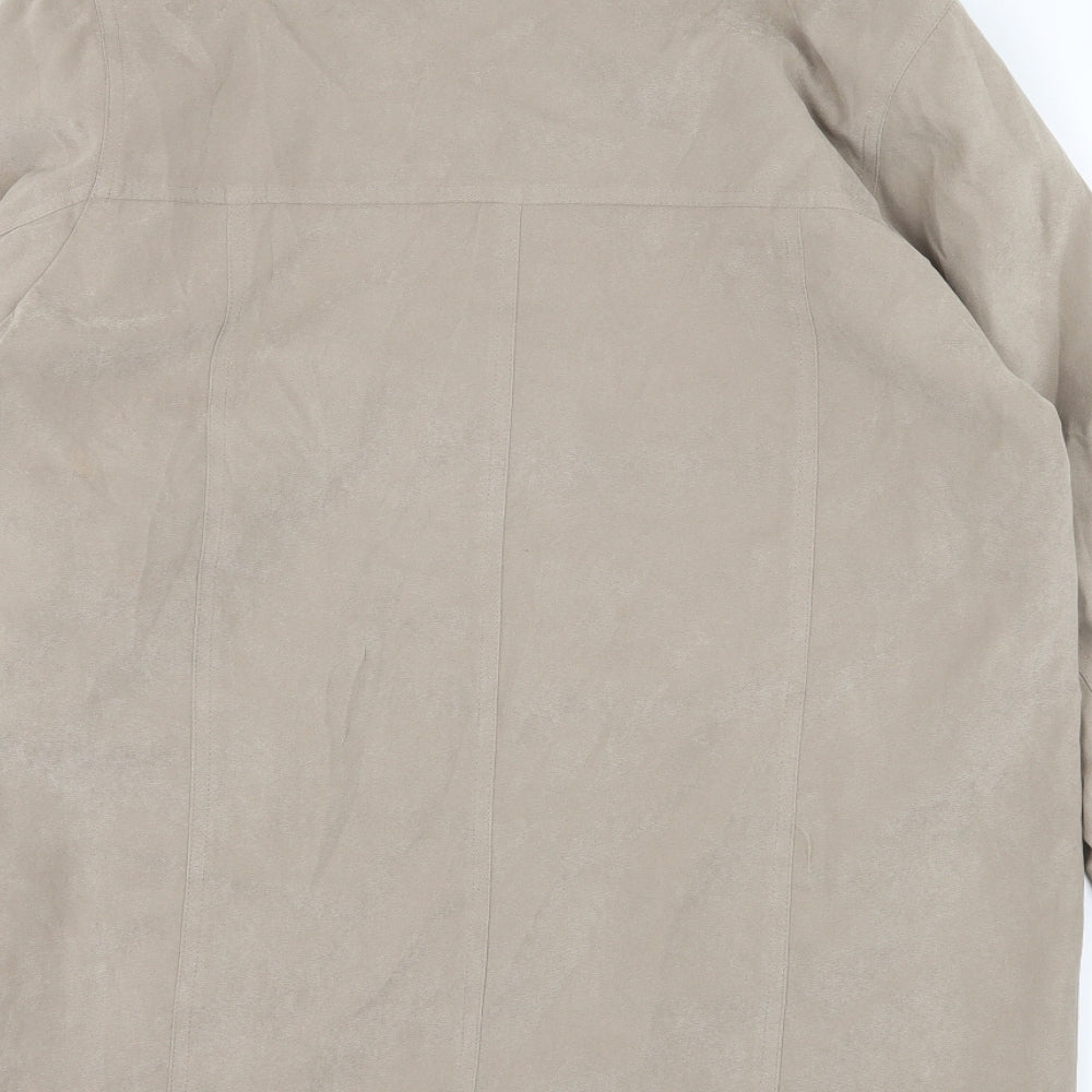 Gray Osbourn Womens Beige Overcoat Coat Size 10