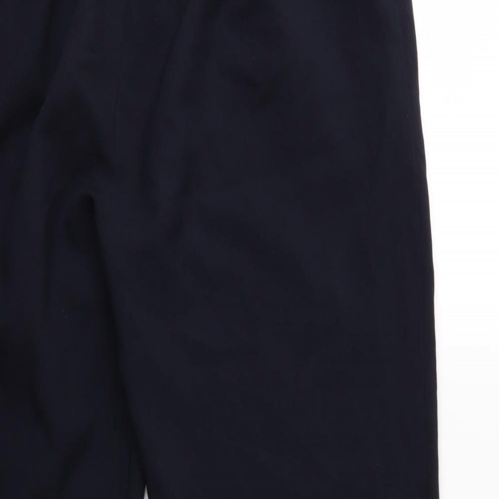 Brand and care label for Classics women’s blue trousers, size UK 16, 27-inch leg