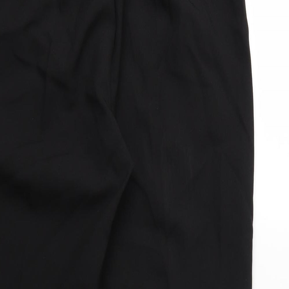 Preworn Womens Black Trousers Size 14 L30 in