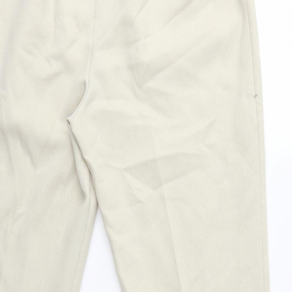 Brand and care label for Berkertex women’s beige trousers, size UK 14, 26-inch leg