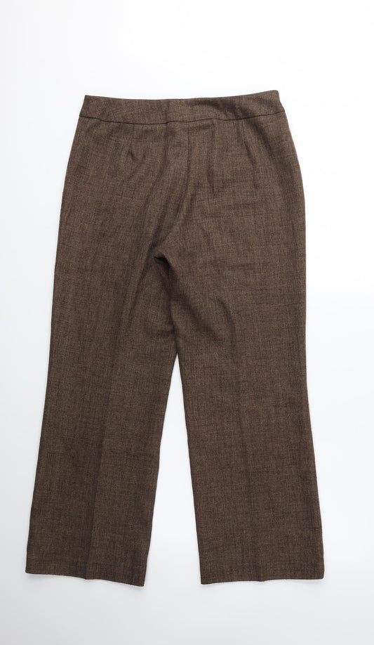 Dunnes Stores Womens Brown Trousers Size 12 L27 in