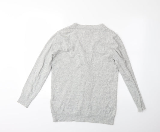 Be Beau Womens Grey Knit Cardigan Jumper Size 16