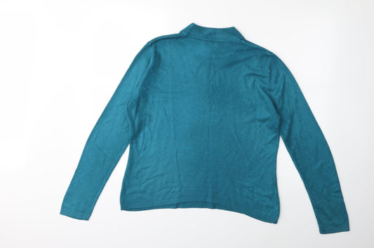 Papaya Womens Blue Knit Pullover Jumper Size 16