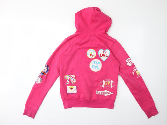 silver dagger Womens Pink Pullover Hoodie Size S