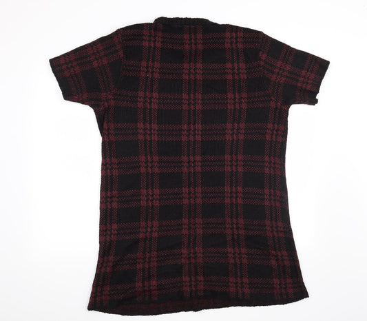 Select Womens Red Check Pullover Jumper Size 14