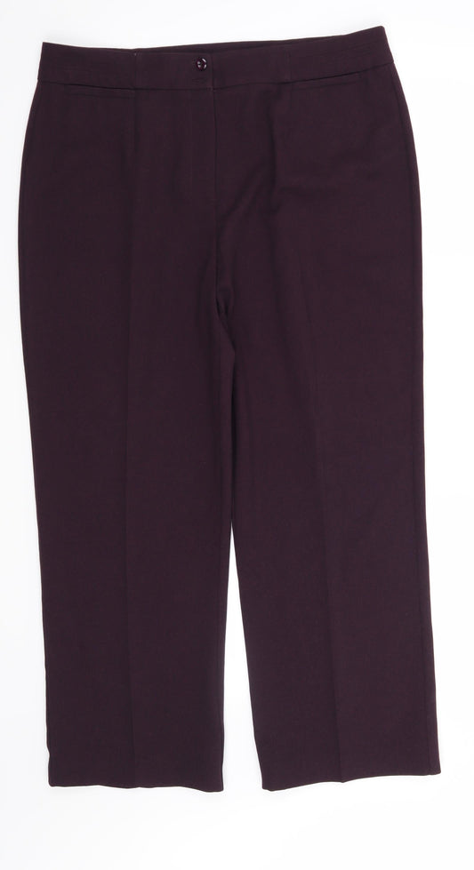 Isle Womens Purple Trousers Size 14 L26 in