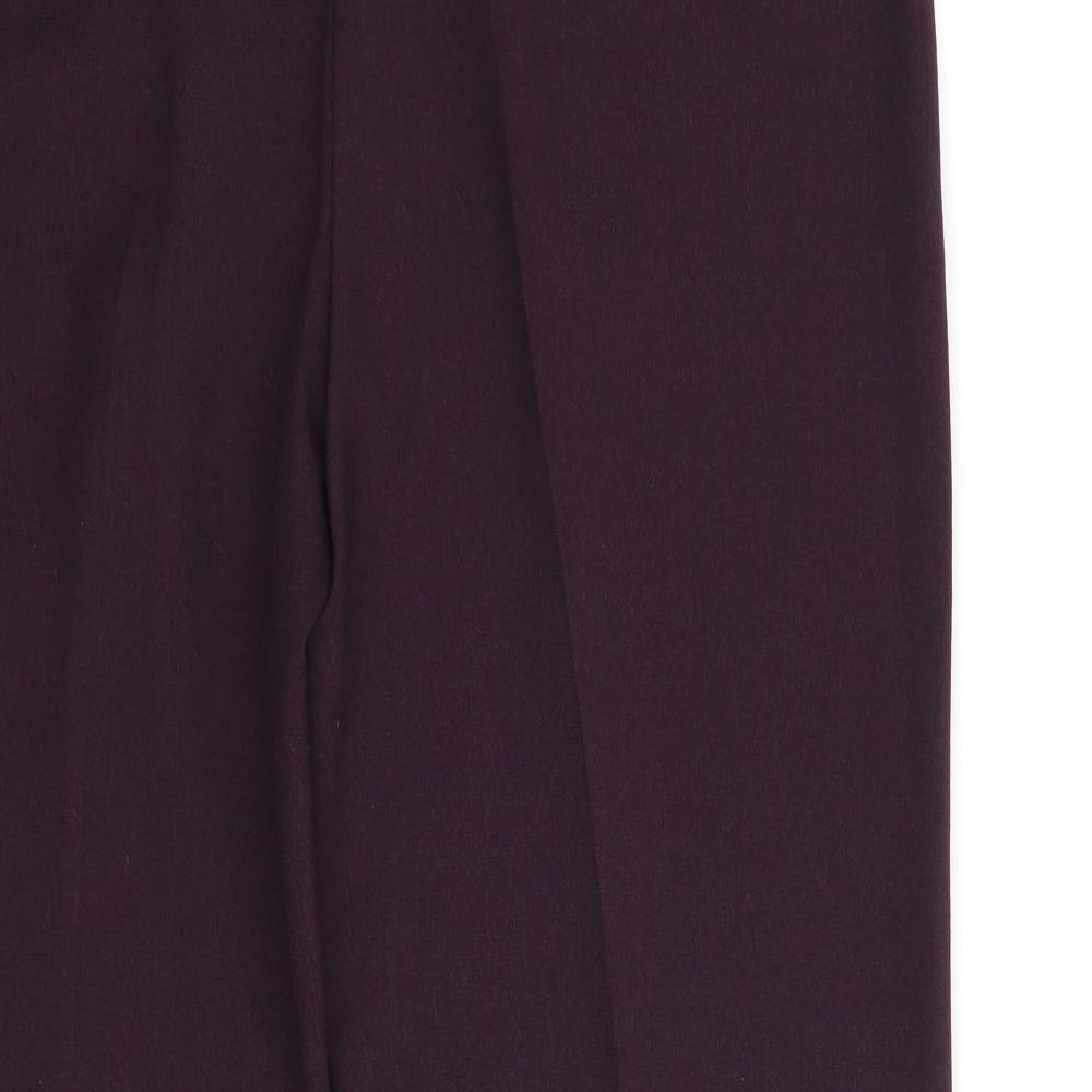 Brand and care label for Isle women’s purple trousers, size UK 14, 26-inch leg