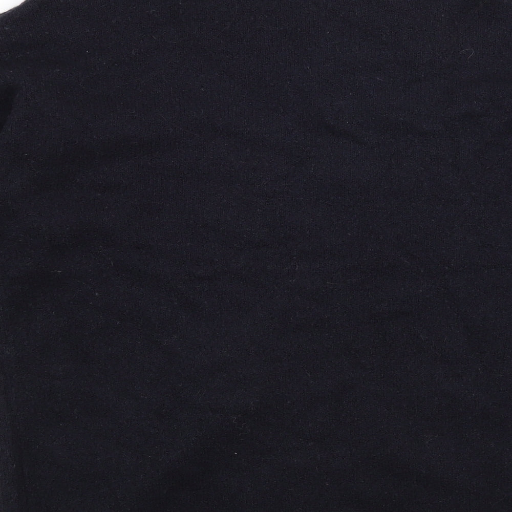 Brand and care label for Dorothy Perkins women’s blue jumper, size UK 8