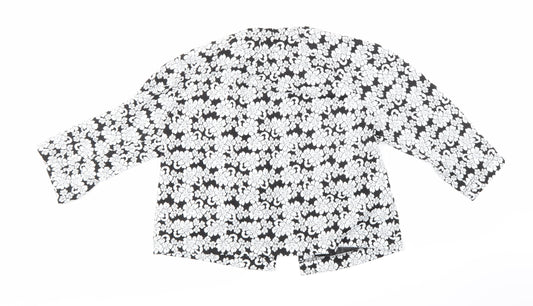Marks and Spencer Womens Black Floral Jacket Size 14