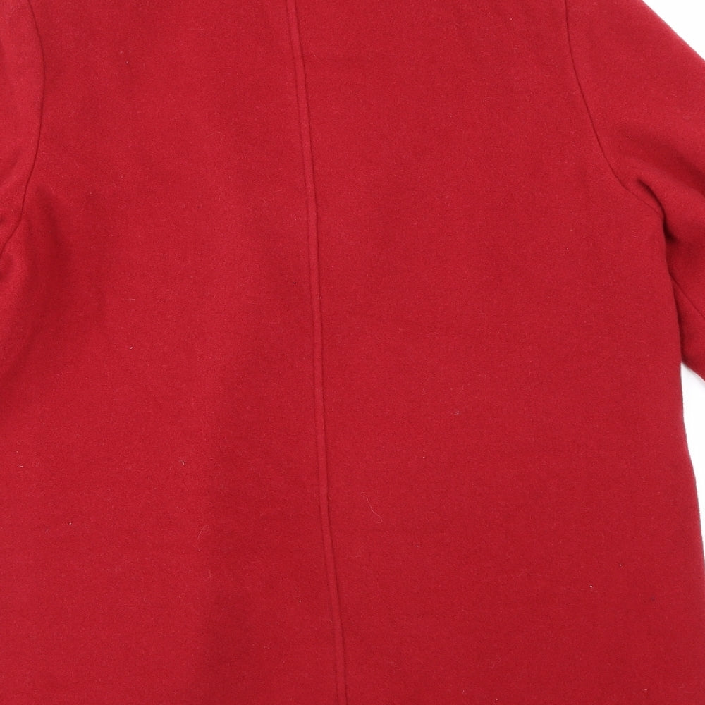 EWM Womens Red Jacket Coat Size 12