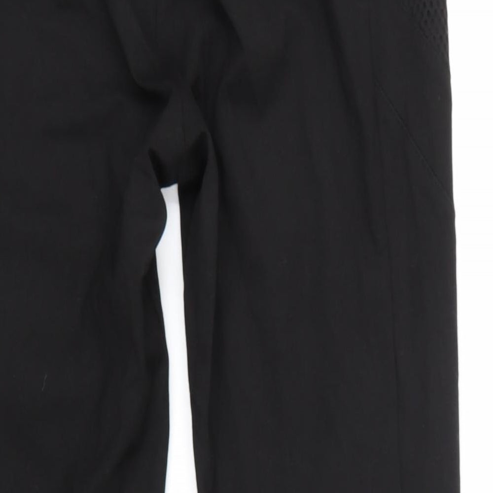 Brand and care label for Marks & Spencer women’s black trousers, size UK 16, 24-inch leg