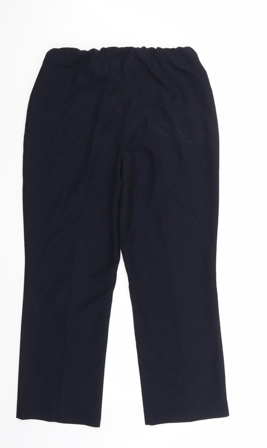 Preworn Womens Blue Trousers Size 12 L28 in