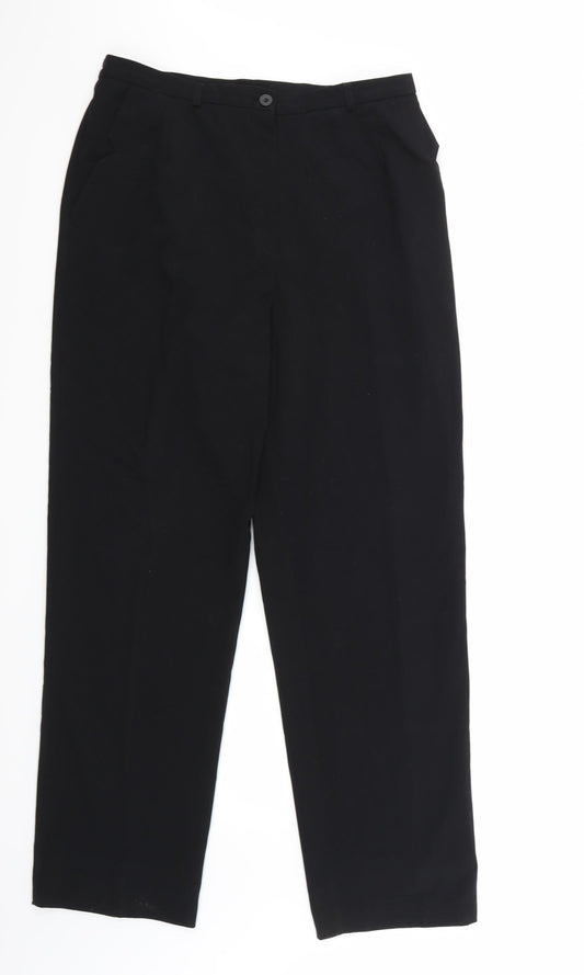 Elimma Womens Black Trousers Size 16 L31 in