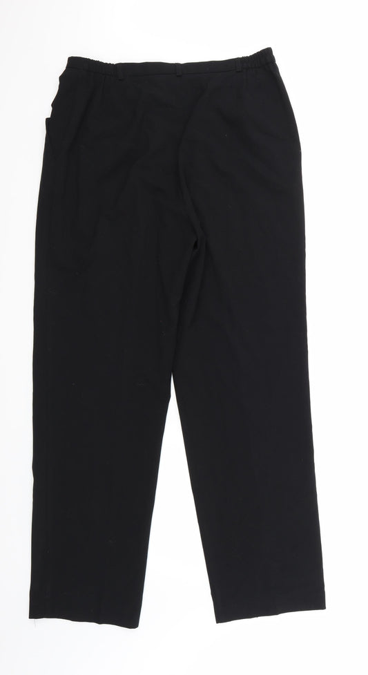 Elimma Womens Black Trousers Size 16 L31 in