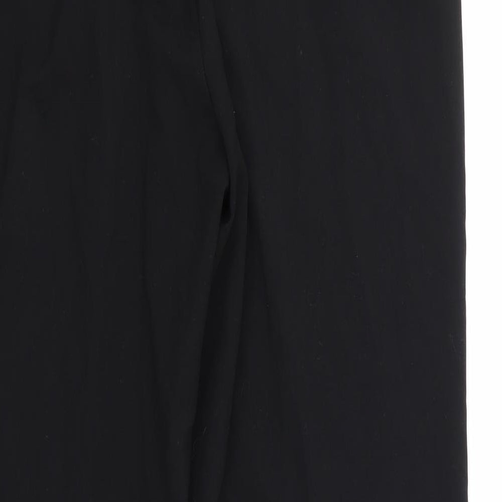 Brand and care label for Elimma women’s black trousers, size UK 16, 31-inch leg