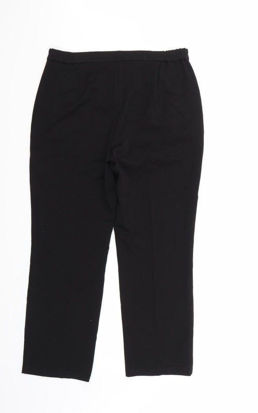 Marks and Spencer Womens Black Trousers Size 12 L26 in