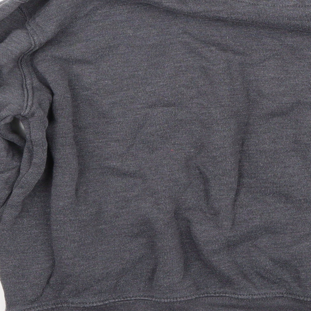 Brand and care label for Huston Harbour women’s grey jumper, size M