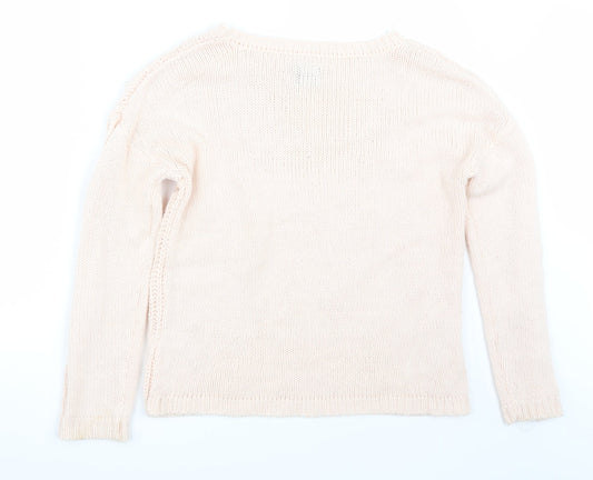 B you Womens Pink Pullover Jumper Size 12