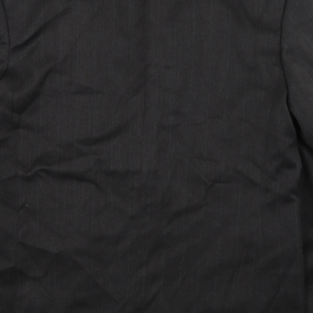 Brand and care label for Debenhams men’s grey jacket suit jacket, size 44
