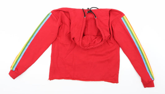 Daisy Street Womens Red Pullover Hoodie Size 12