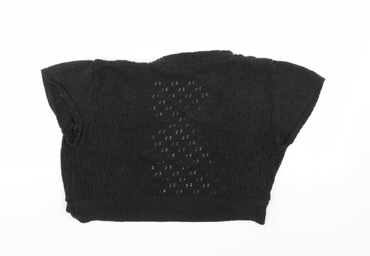 Agenda Womens Black Cardigan Jumper Size S