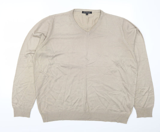 Avenue Mens Beige Pullover Jumper Size XL
