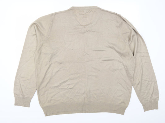 Avenue Mens Beige Pullover Jumper Size XL