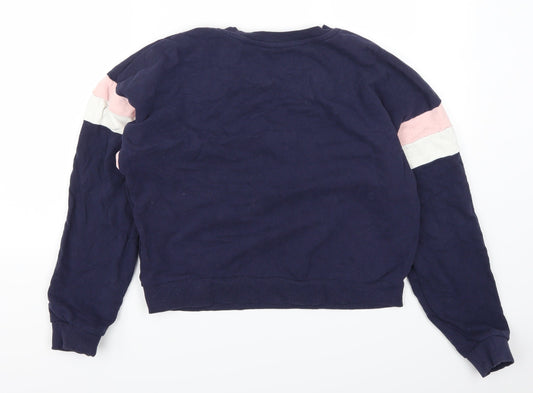 Miss Selfridge Womens Black Pullover Sweatshirt Size 14