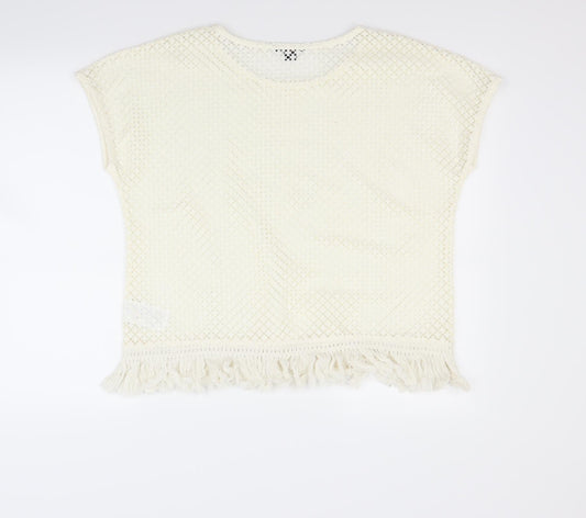 ESMARA Womens White Vest Jumper Size M