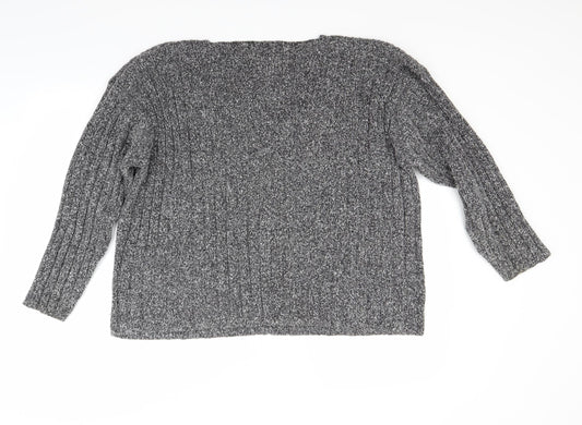 essence Womens Grey Pullover Jumper Size L