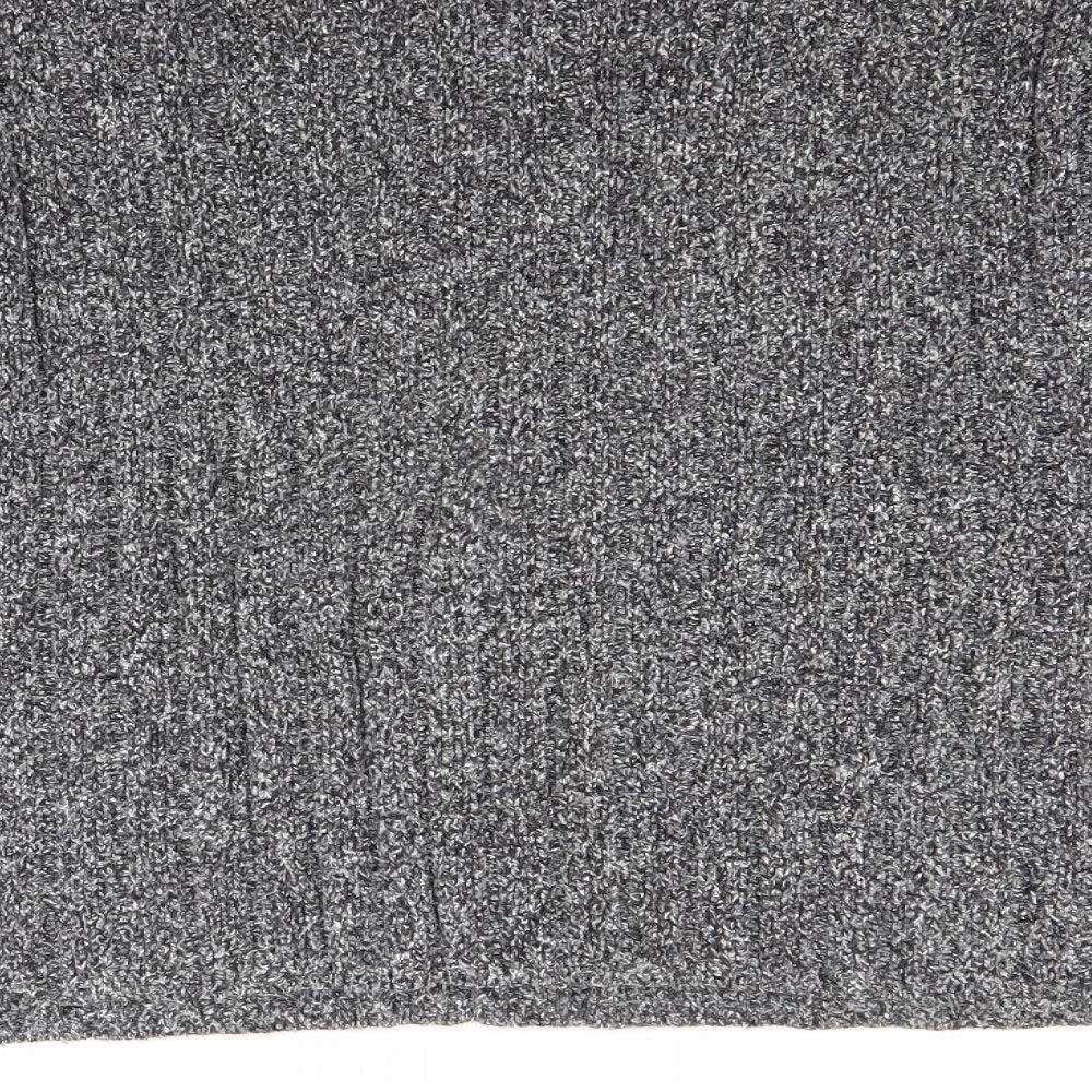 Brand and care label for Essence women’s grey jumper, size L