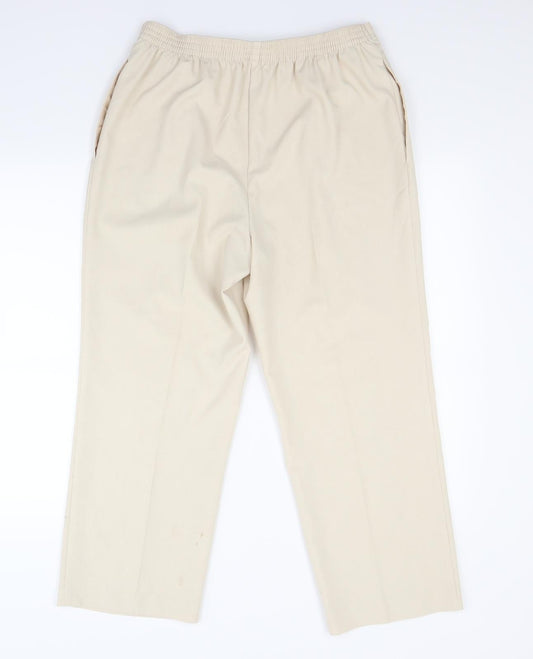 Preworn Womens Beige Trousers Size 14 L24 in